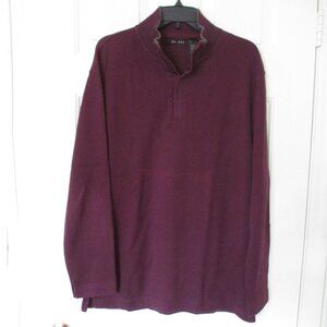 Axcess Mens L/S Burgundy Cotton Knit 1/4 Zip Sweater NWOT - Size Large Slim Fit